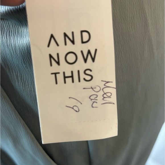 NWT Grey AND NOW THIS Womens Hook And Bar Closure Zippered Wide Leg Pants M - Picture 6 of 13